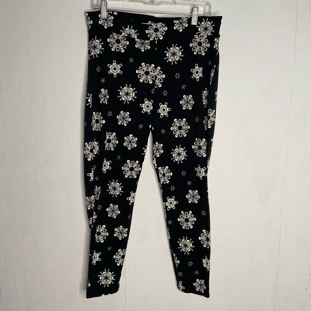 Torrid Women's 2X Black Halloween Skull Stretch High Rise‎ Ankle Leggings